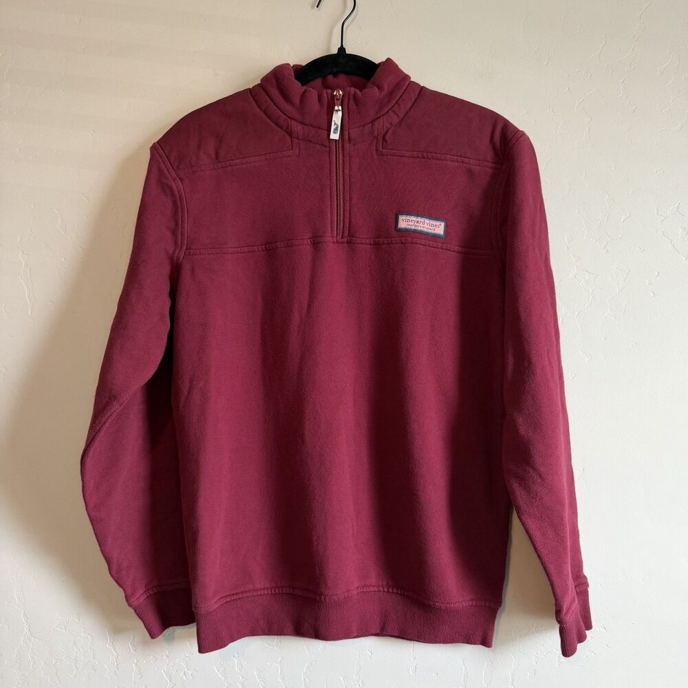 Vineyard Vines Men's Shep Shirt 1/4 Quarter Zip Pullover Maroon Size XS - Picture 1 of 9